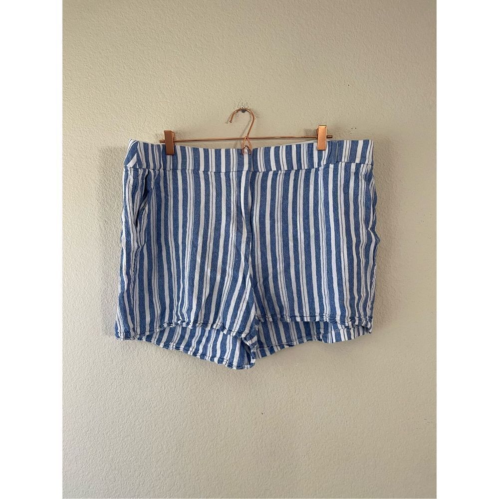 Lane Bryant linen blend striped‎ shorts size 20
